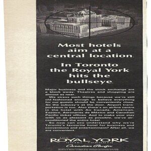 1967 The Royal York Hotel Toronto Hits the Bullseye Vintage Magazine Print Ad